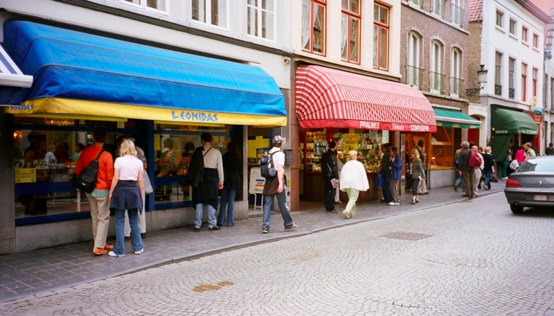 Proof - three chocolate shops in a row