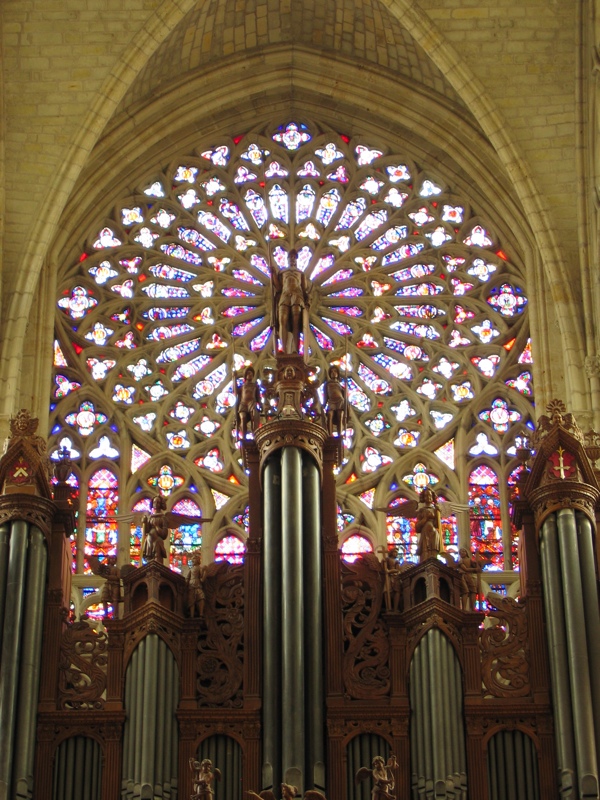 Rose window over the organ
