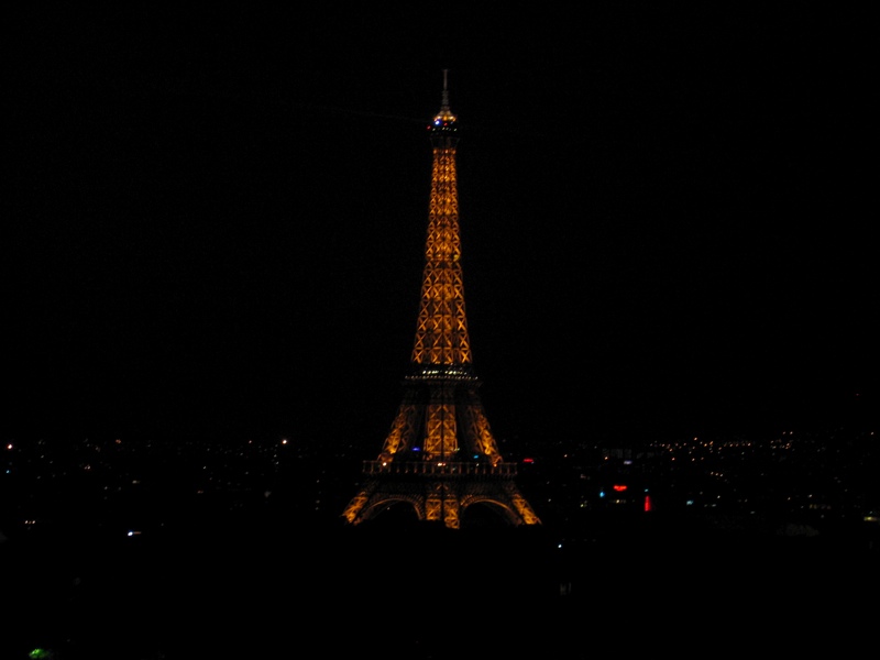 The Eiffel Tower at night