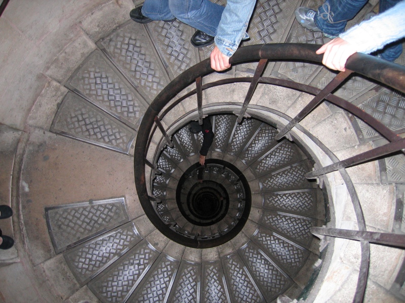 Stairs down the Arc de Triomphe